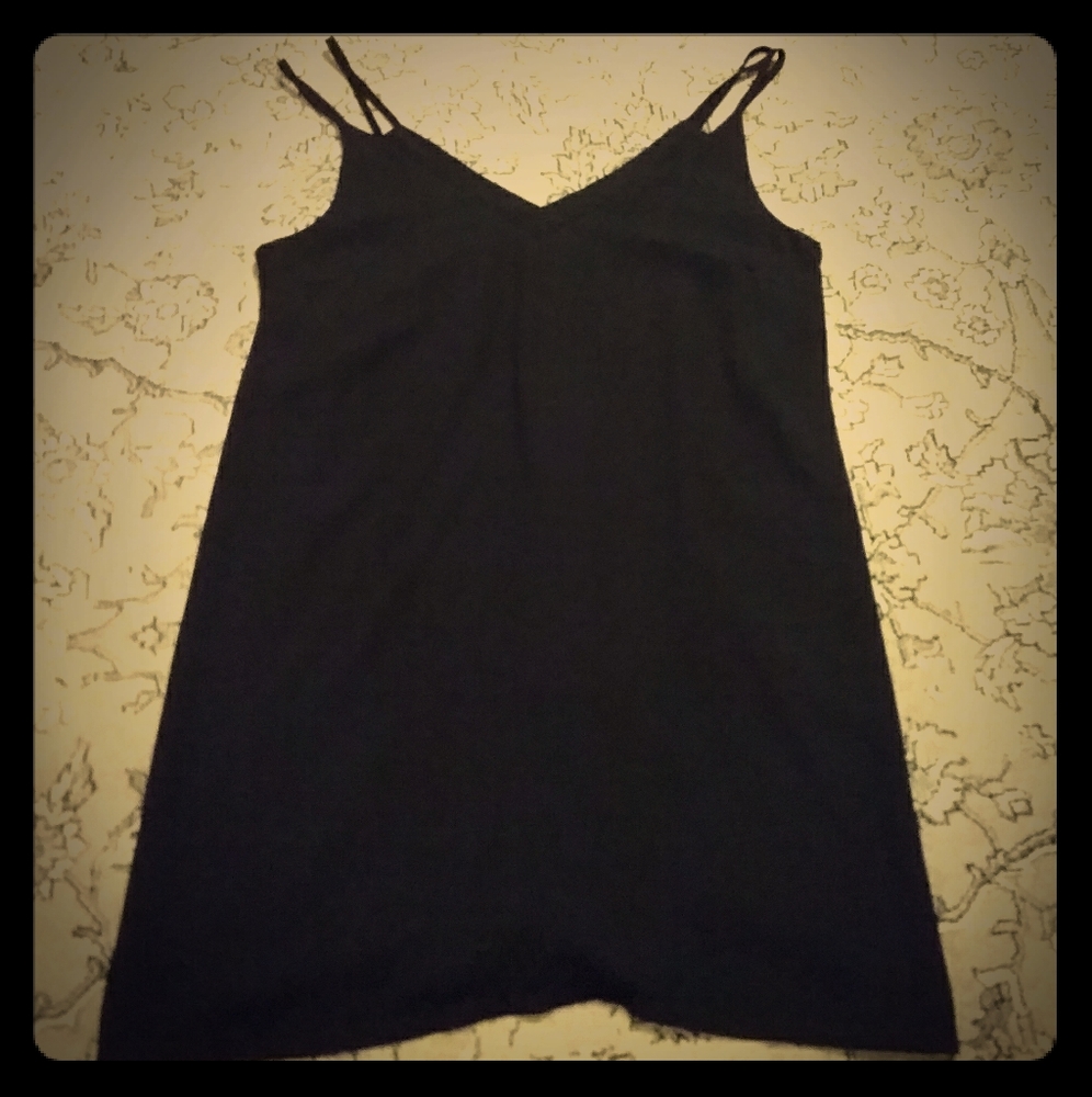 Lily Rain Double Strap Black Dress